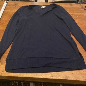 Blue v neck sweater- super soft